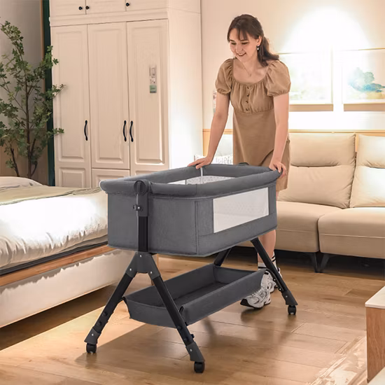旅行用の快適なベビーベッド揺動バシネット幼児ベッドクレードルベッド