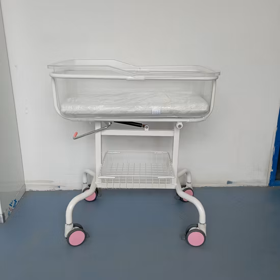 高品質スチール輸入 ABS 医療ベビーベッド新生児使用病院ベビーベッド販売用