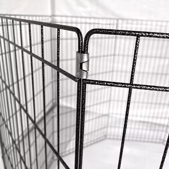 大型犬用プレイペン ドア付き 48インチ 金属フェンス 犬 猫 ウサギ用